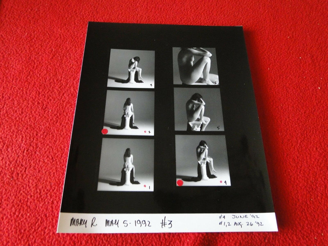 Vintage Nude Erotic Sexy Adult Pinup Contact Print Sheet Professonal Photo    AF