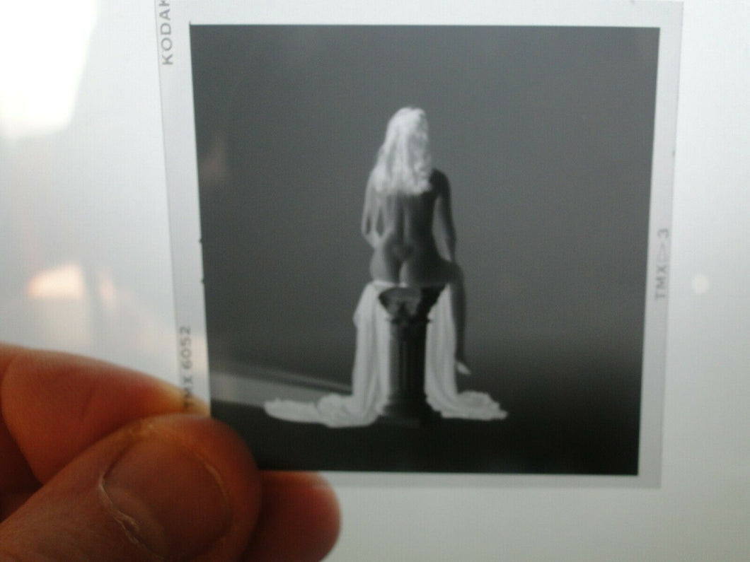 Vintage Semi Nude Woman Artistic Photographic Negative Transparency          GE8