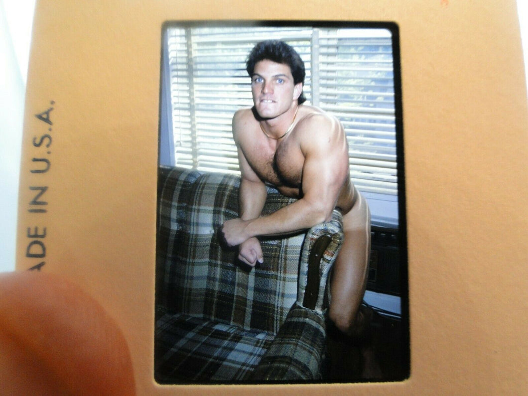 VINTAGE 35MM SLIDE MALE GAY INTEREST BEEFCAKE MUSCLE SEMI NUDE HOT BUFF EC1