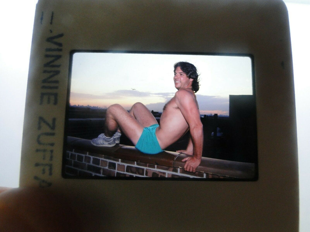 VINTAGE 35MM SLIDE MALE GAY INTEREST BEEFCAKE MUSCLE SEMI NUDE HOT BUFF A87