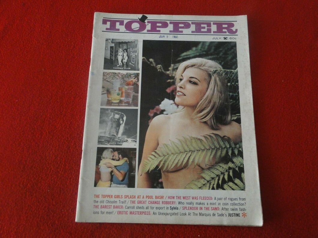 Vintage 18 Y.O.+ Nude Erotic Adult Men's Magazine Topper July 1965           G66