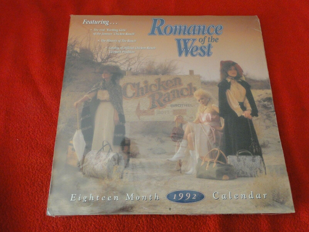 Vintage Semi-Nude Pinup Wall Calendar 1992 Chicken Ranch Romance of the West  G4