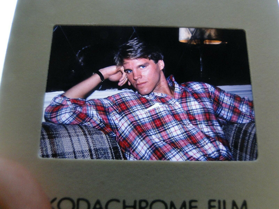 VINTAGE 35MM SLIDE MALE GAY INTEREST BEEFCAKE MUSCLE SEMI NUDE HOT BUFF JA^