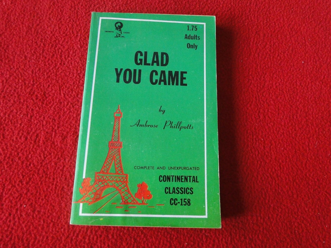 Vintage Sexy Erotic Adult Paperback Book Glad You Came Continental   12
