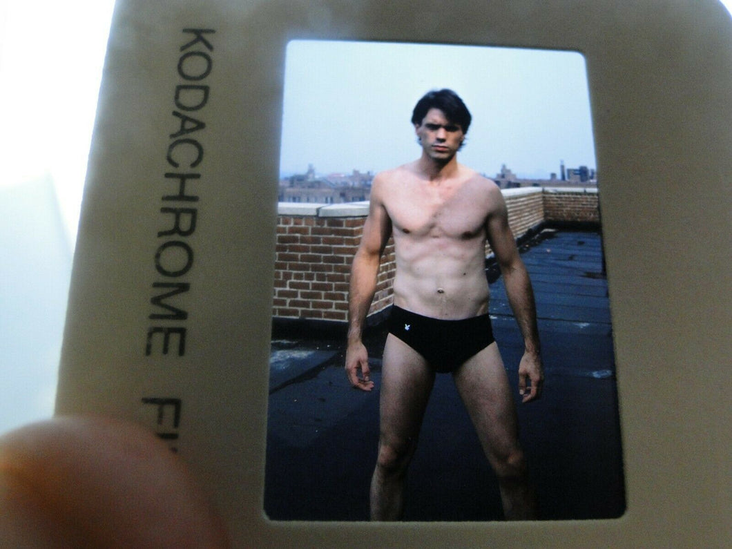 VINTAGE 35MM SLIDE MALE GAY INTEREST BEEFCAKE MUSCLE SEMI NUDE HOT BUFF EK(
