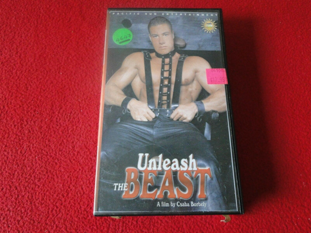 Vintage Adult Erotic Gay Interest VHS Tape BDSM Unleash the Beast