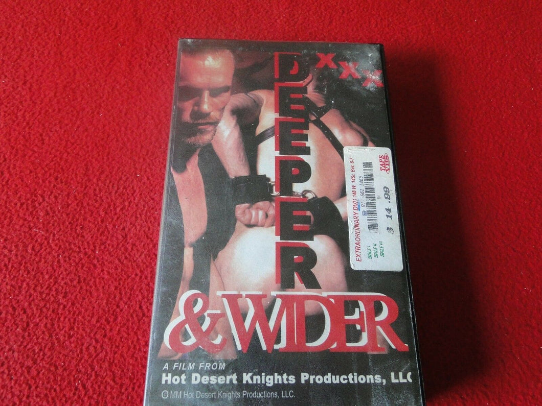 Vintage Adult Erotic Gay Interest VHS Tape Deeper & Wider XXX