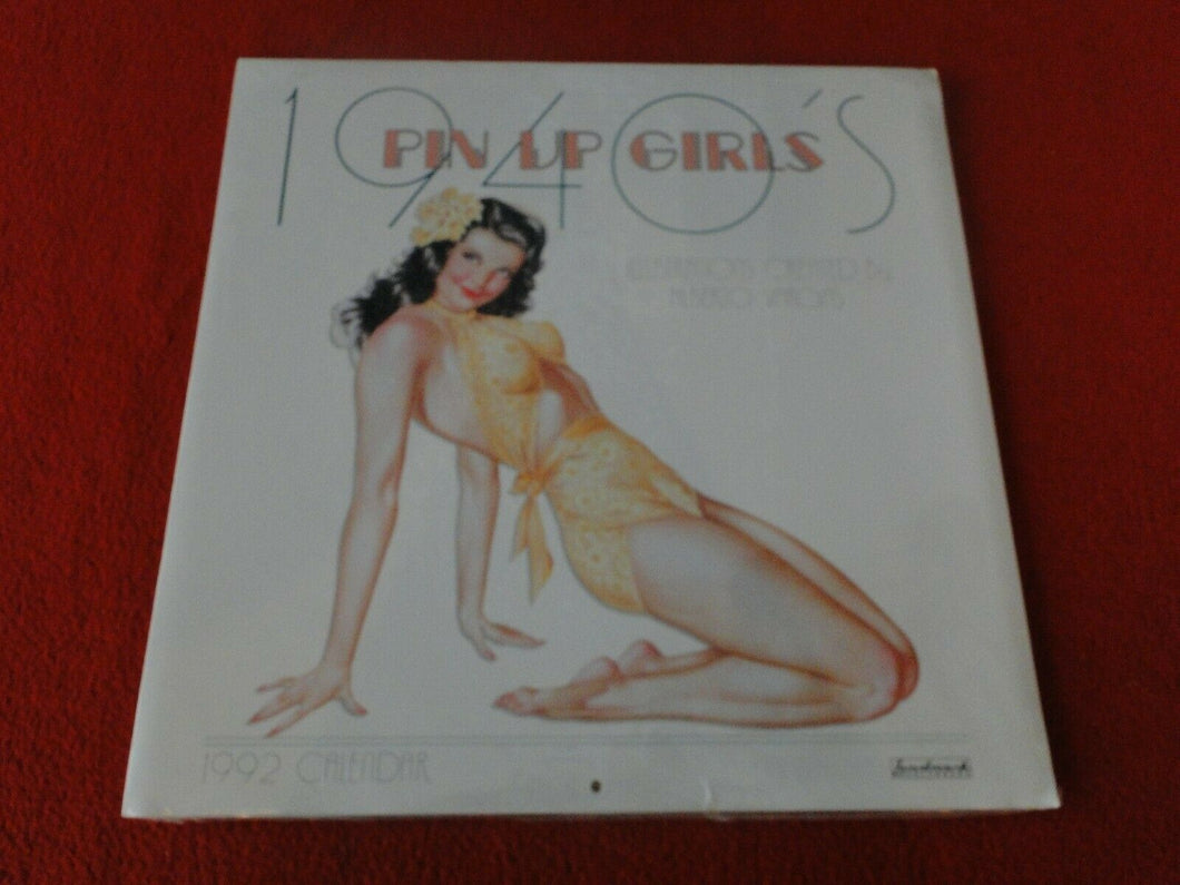 Vintage Large Semi-Nude Pinup Wall Calendar 1992 1940's Pin Up Girls SEALED   C6