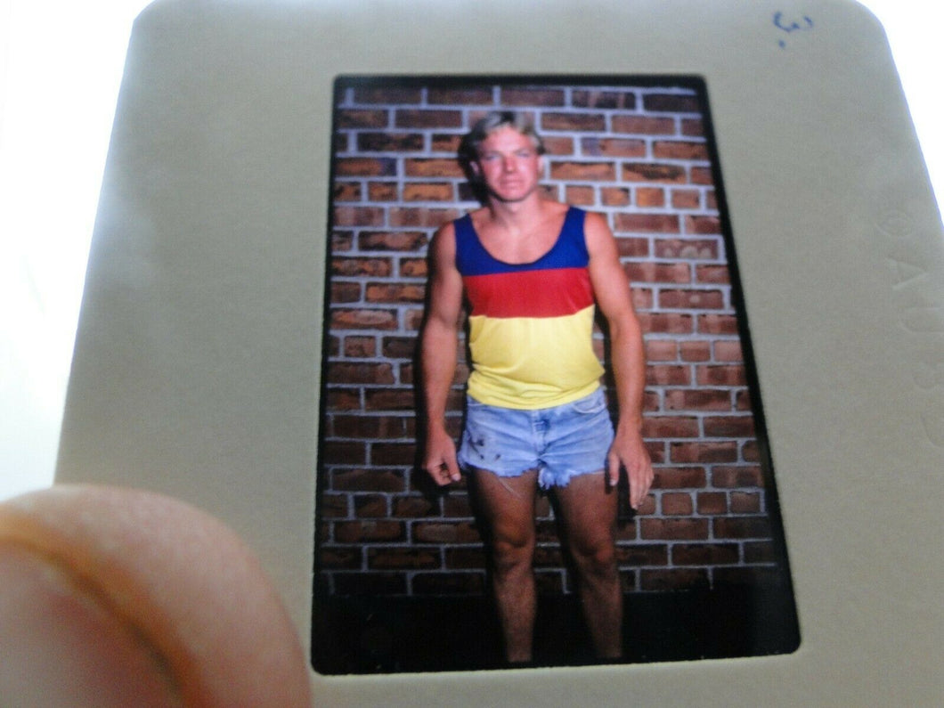 VINTAGE 35MM SLIDE MALE GAY INTEREST BEEFCAKE MUSCLE SEMI NUDE HOT BUFF   G5J