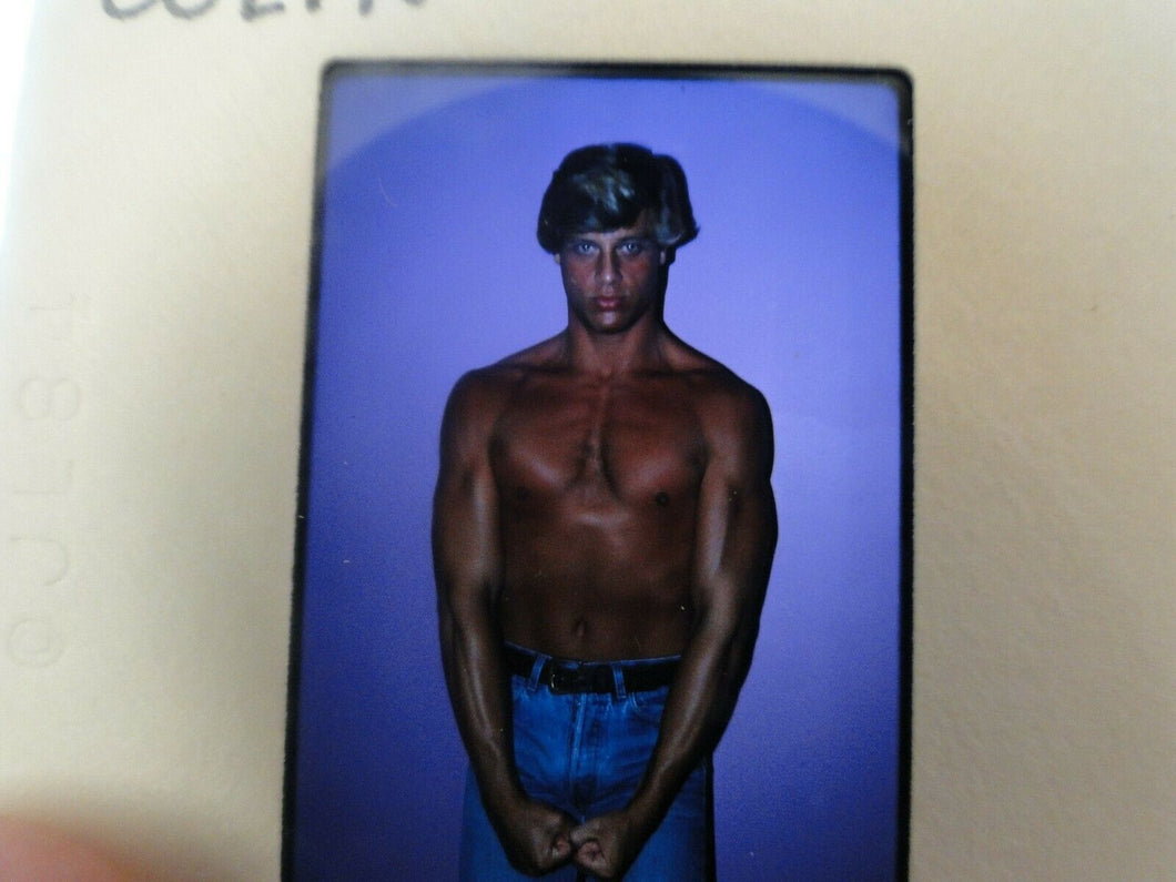 VINTAGE 35MM SLIDE MALE GAY INTEREST BEEFCAKE MUSCLE SEMI NUDE HOT BUFF EJ)