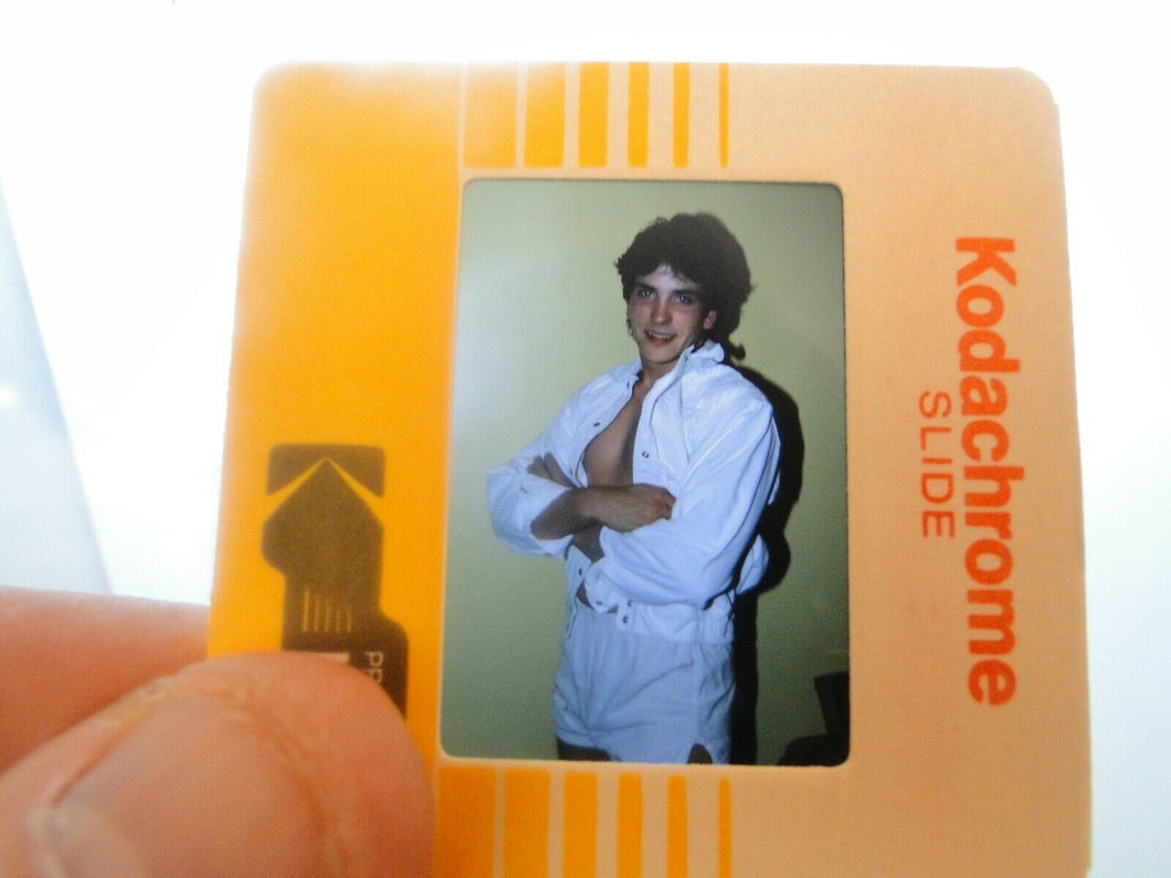 VINTAGE 35MM SLIDE MALE GAY INTEREST BEEFCAKE MUSCLE SEMI NUDE HOT BUFF EG>