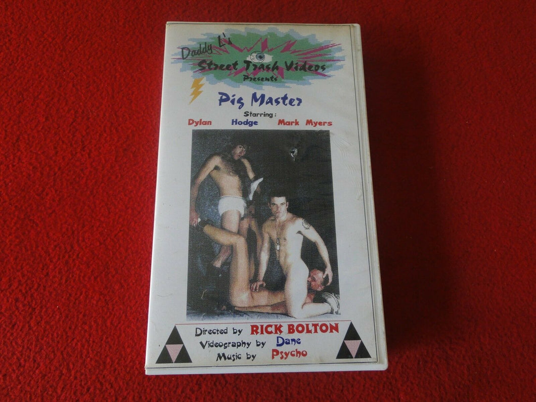 Vintage Adult Erotic Gay Interest VHS Tape BDSM Street Trash Videos Pig Master