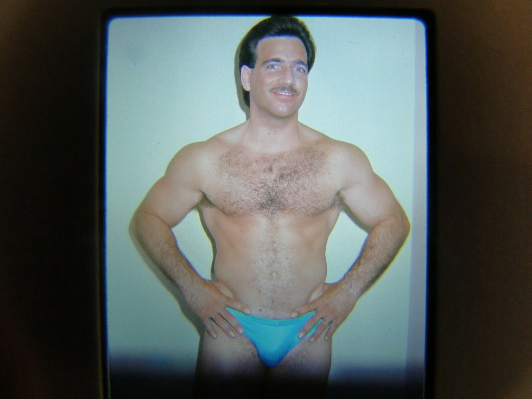 VINTAGE 35MM SLIDE MALE GAY INTEREST BEEFCAKE MUSCLE SEMI NUDE HOT BUFF FV1