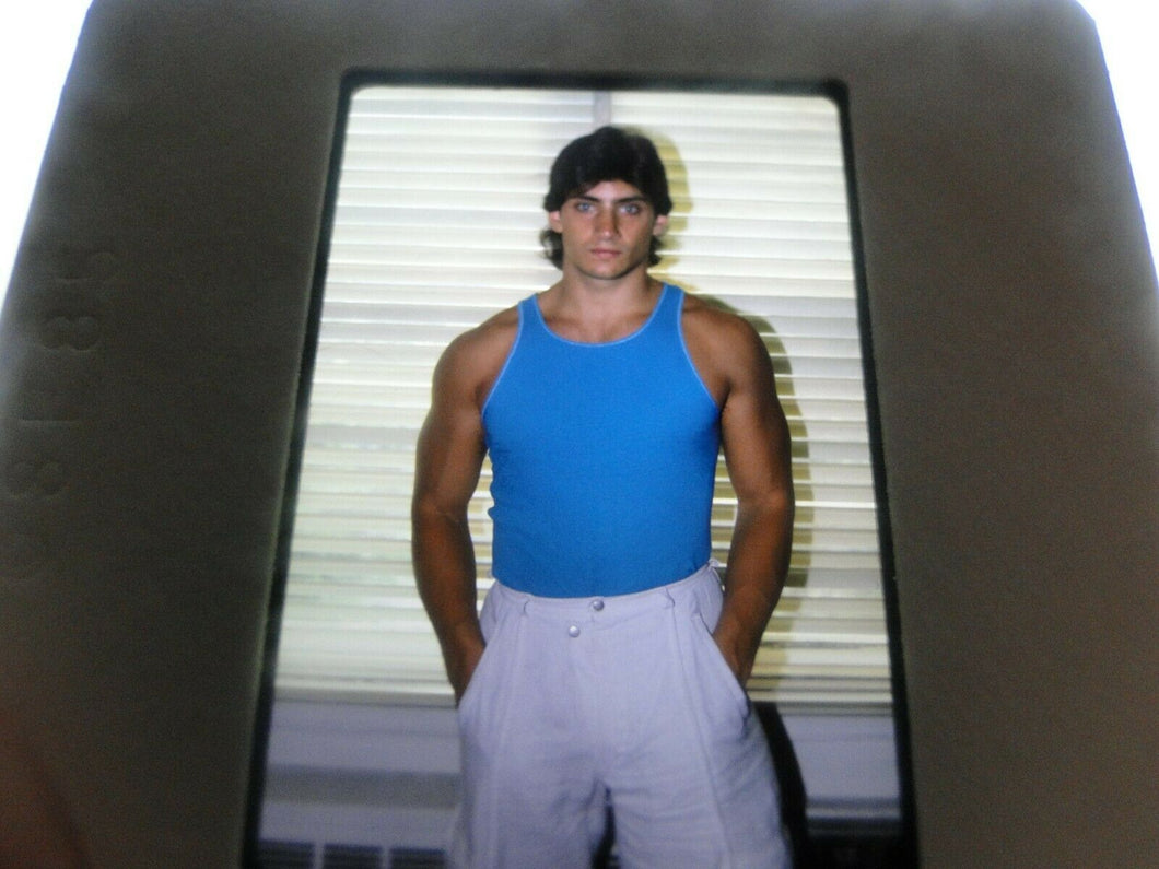 VINTAGE 35MM SLIDE MALE GAY INTEREST BEEFCAKE MUSCLE SEMI NUDE HOT BUFF A96