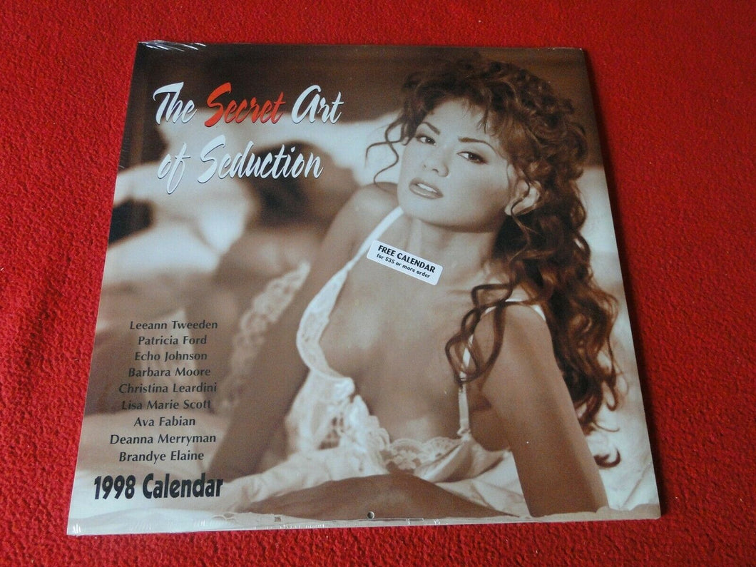 Vintage Large Semi-Nude Pinup Wall Calendar Secret Art of Seduction 1998       B
