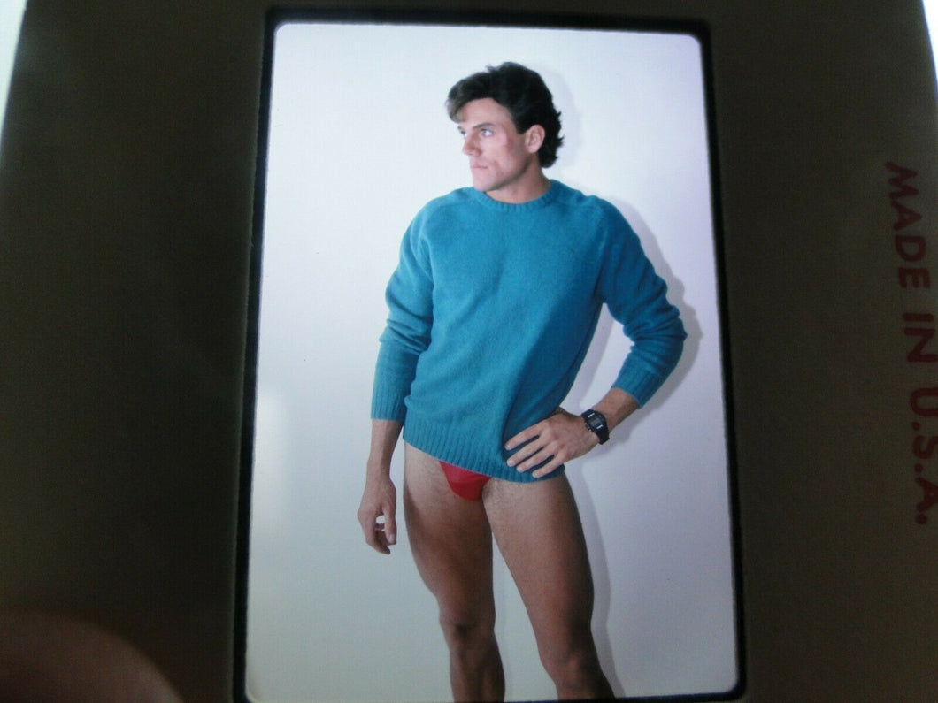 VINTAGE 35MM SLIDE MALE GAY INTEREST BEEFCAKE MUSCLE SEMI NUDE HOT BUFF   G5U