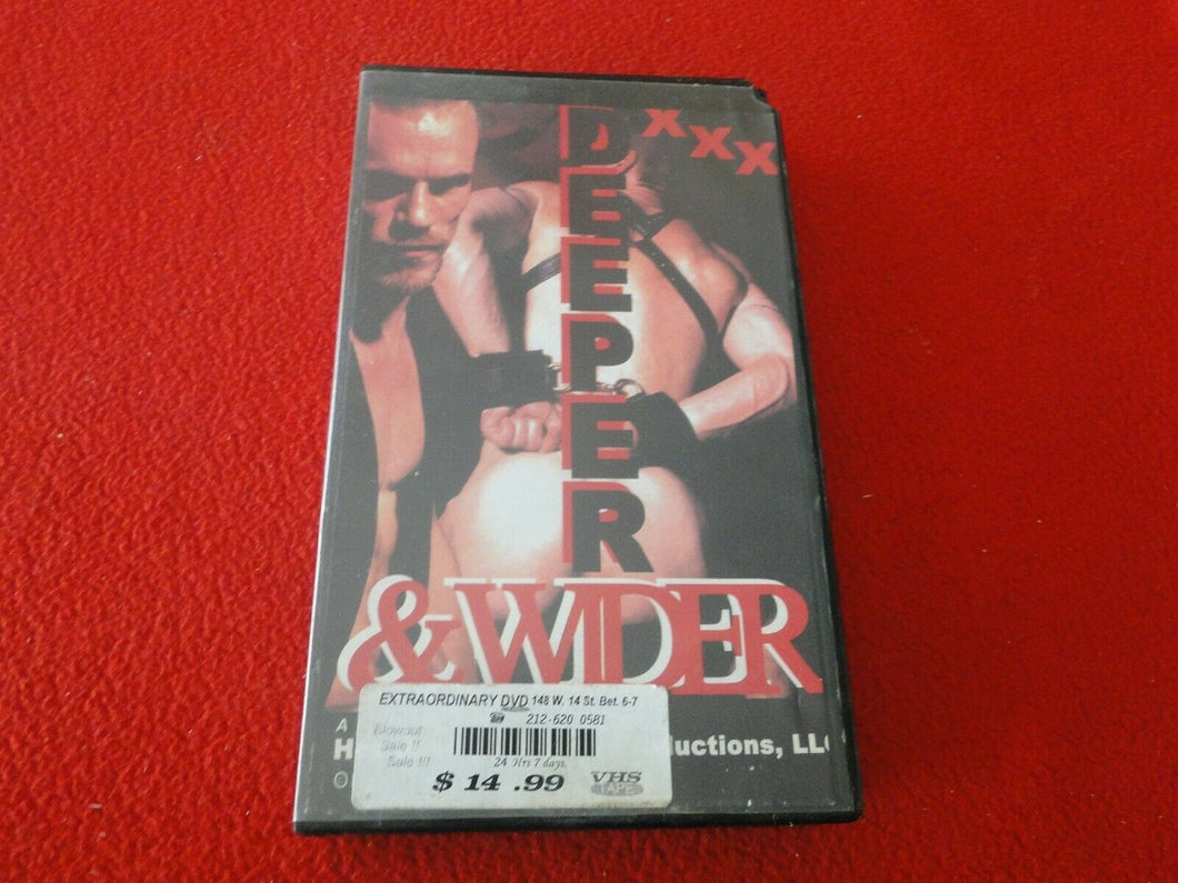 Vintage Adult XXX Gay VHS Porn Tape Video 18 Year Old + Deeper & Wider        12