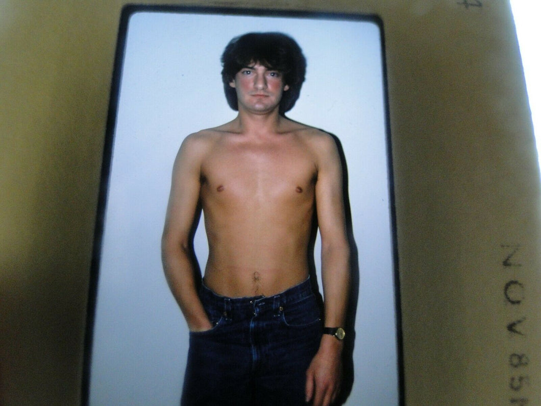 VINTAGE 35MM SLIDE MALE GAY INTEREST BEEFCAKE MUSCLE SEMI NUDE HOT BUFF A84