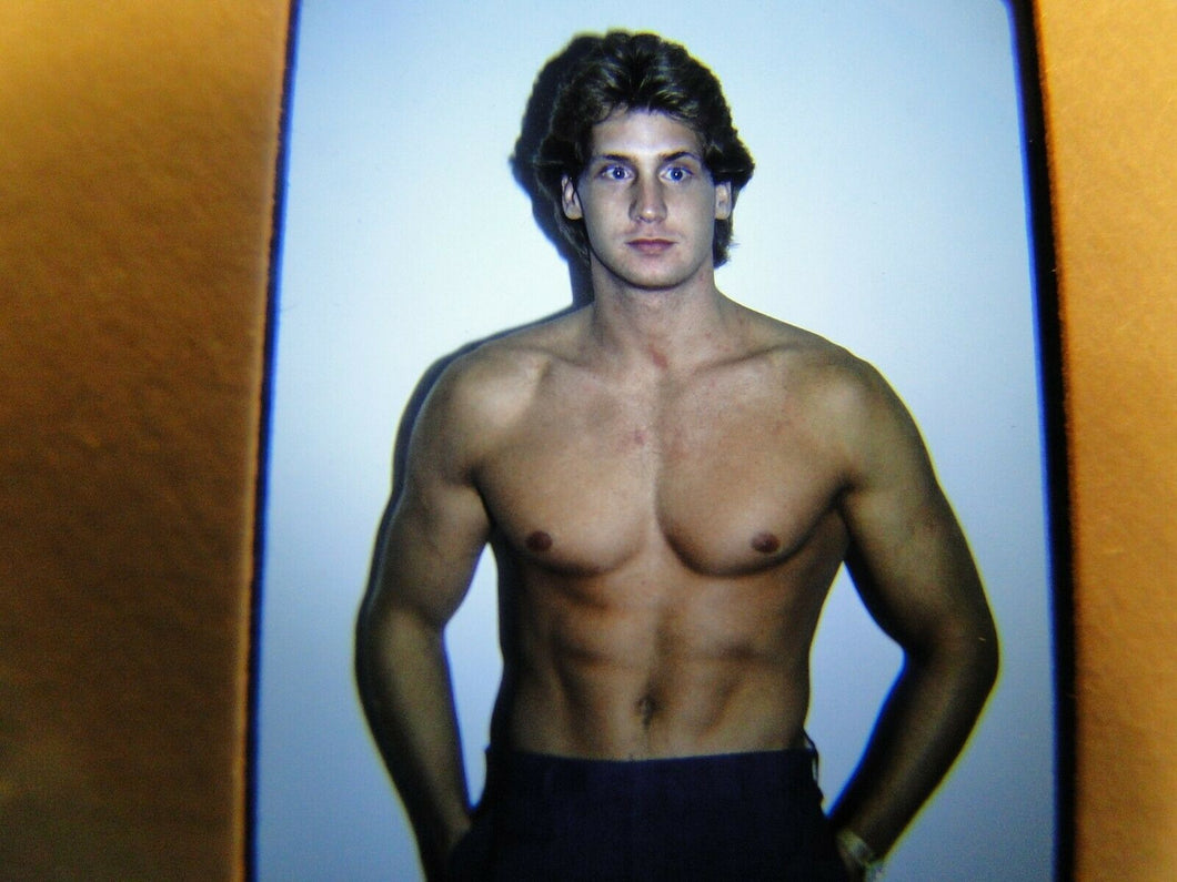 VINTAGE 35MM SLIDE MALE GAY INTEREST BEEFCAKE MUSCLE SEMI NUDE HOT BUFF EQ$
