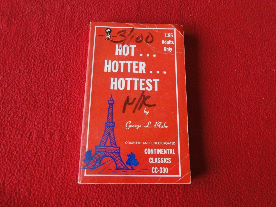 Vintage Sexy Erotic Adult Paperback Book Hot, Hotter, Hottest Continental   12
