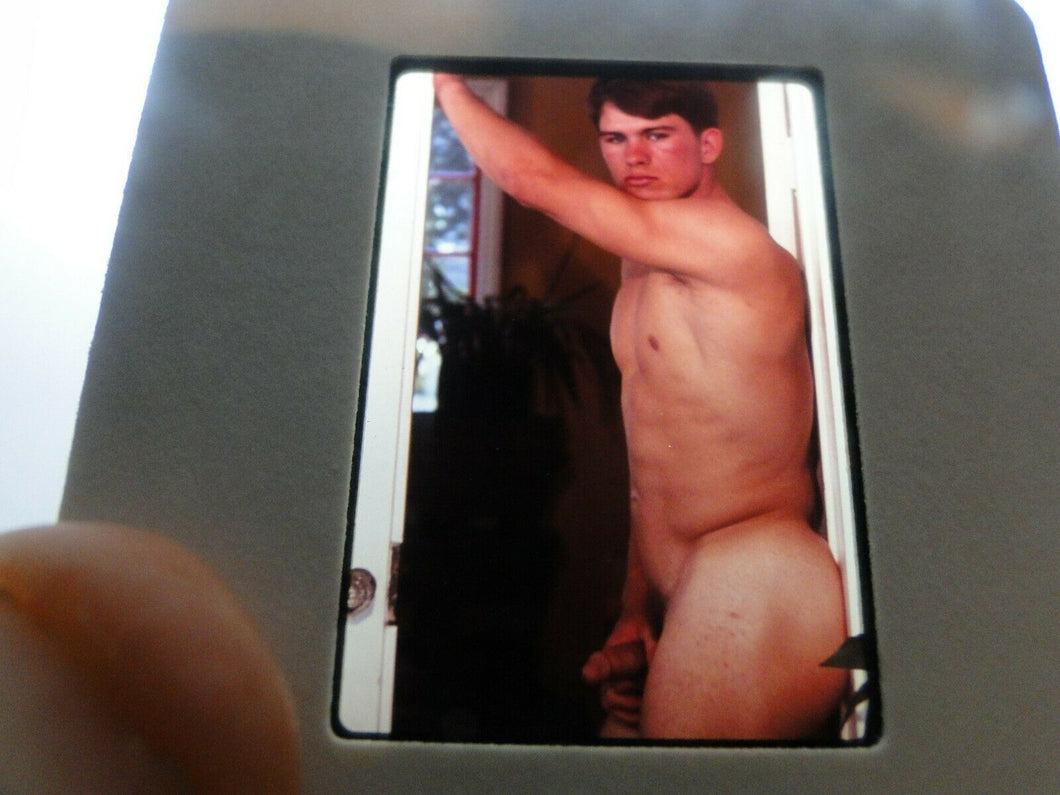 VINTAGE 35MM SLIDE MALE GAY INTEREST BEEFCAKE MUSCLE NUDE HOT HUNG BUFF A92