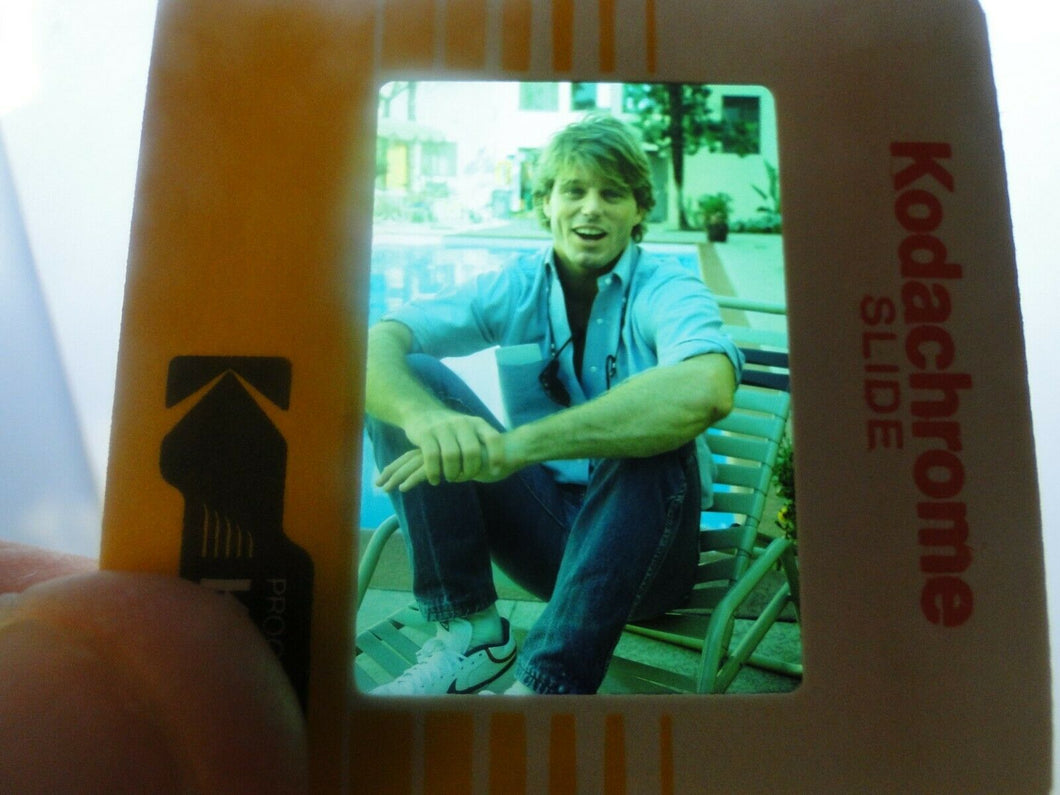 VINTAGE 35MM SLIDE MALE GAY INTEREST BEEFCAKE MUSCLE SEMI NUDE HOT BUFF EL#