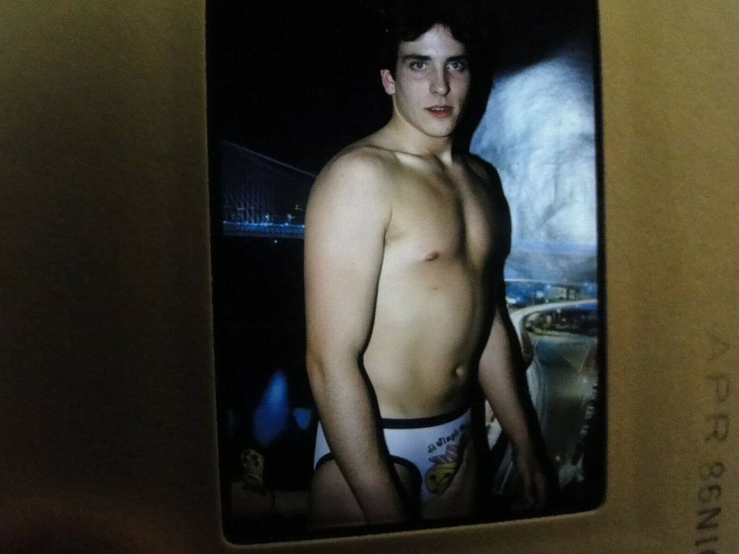 VINTAGE 35MM SLIDE MALE GAY INTEREST BEEFCAKE MUSCLE SEMI NUDE HOT BUFF FP3