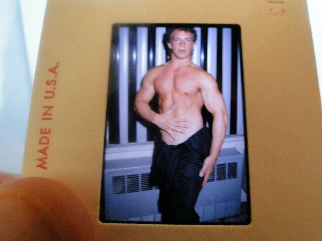 VINTAGE 35MM SLIDE MALE GAY INTEREST BEEFCAKE MUSCLE SEMI NUDE HOT BUFF EC%