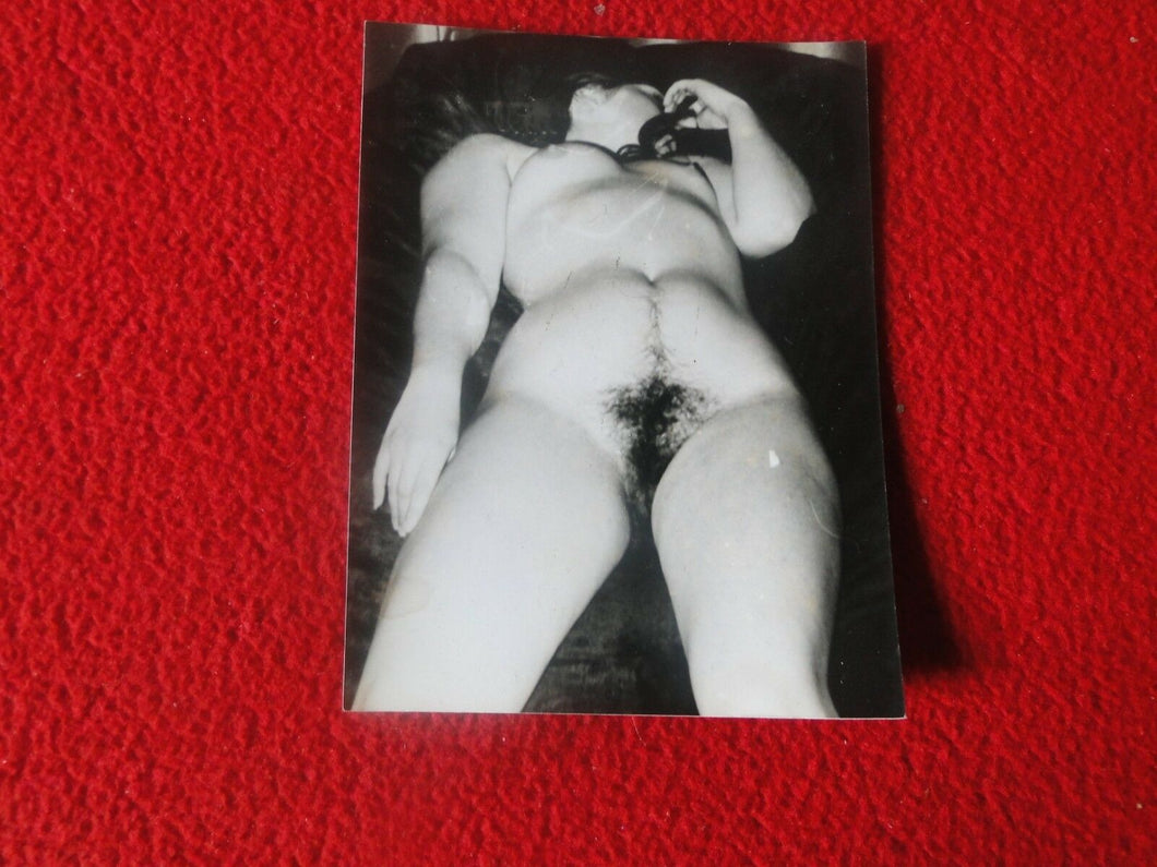 Vintage Erotic Sexy Adult Nude Woman Hairy Bush Photo                         BF