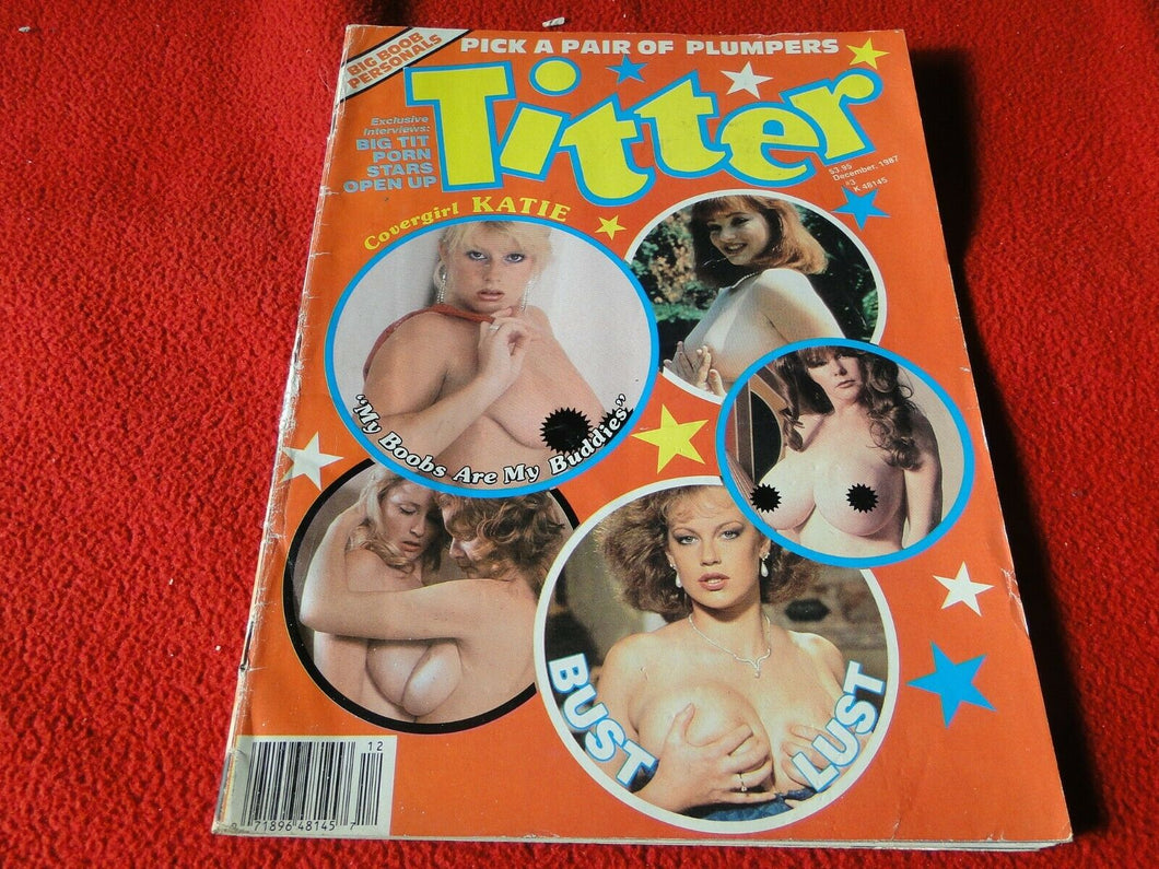 Vintage 18 Y.O. + Nude Erotic Sexy Adult Magazine Titter Dec. 1987            EE