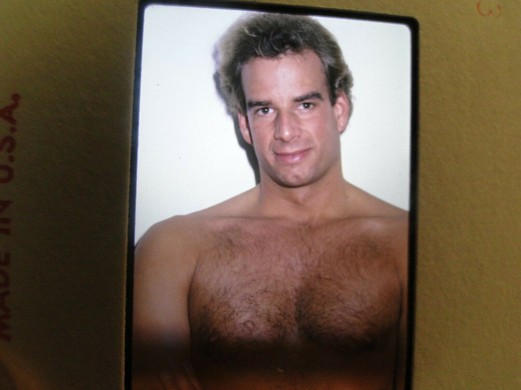 VINTAGE 35MM SLIDE MALE GAY INTEREST BEEFCAKE MUSCLE SEMI NUDE HOT BUFF FJ%