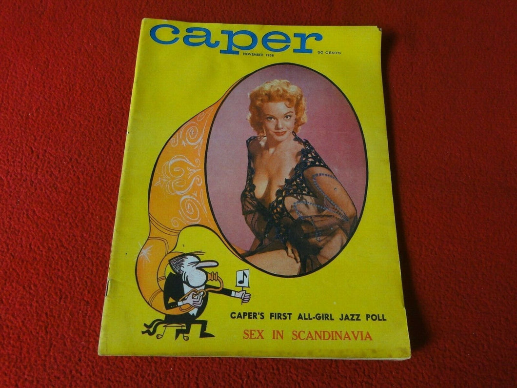 Vintage 18 Year Old + Sexy Erotic Adult Men's Magazine Caper Nov. 1958       G26