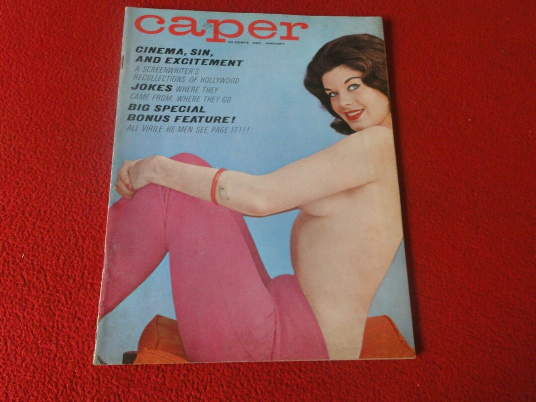 Vintage 18 Year Old + Sexy Erotic Adult Men's Magazine Caper Jan. 1963       G50