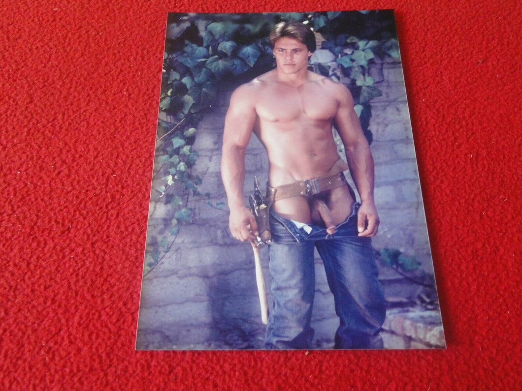 Vintage 18 Y.O. + Gay Interest Chippendale Fox Muscle Nude Hung Male Photo  D13