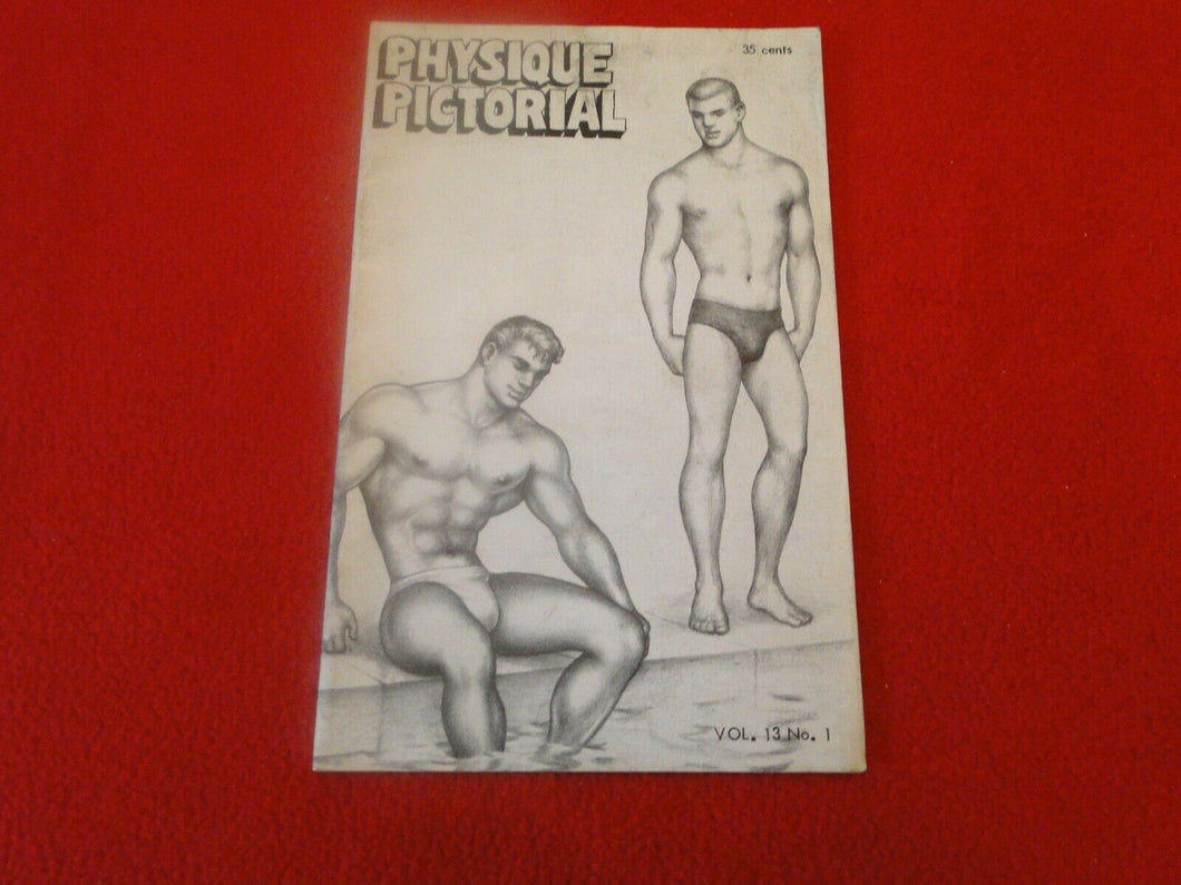 Vintage Erotic Sexy Gay Interest Magazine Physique Pictorial 1963 V.13 #1     HM