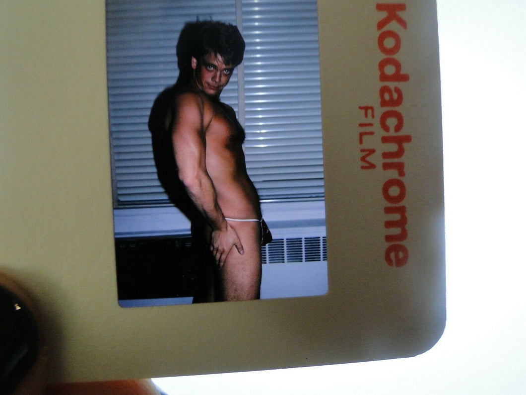 VINTAGE 35MM SLIDE MALE GAY INTEREST BEEFCAKE MUSCLE NUDE HOT HUNG BUFF G9