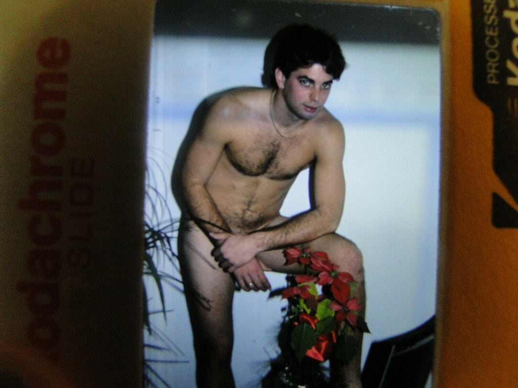 VINTAGE 35MM SLIDE MALE GAY INTEREST BEEFCAKE MUSCLE SEMI NUDE HOT BUFF FG6