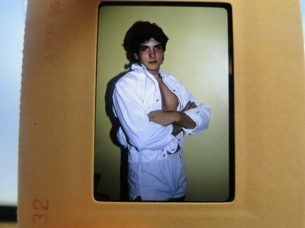 VINTAGE 35MM SLIDE MALE GAY INTEREST BEEFCAKE MUSCLE SEMI NUDE HOT BUFF FR#