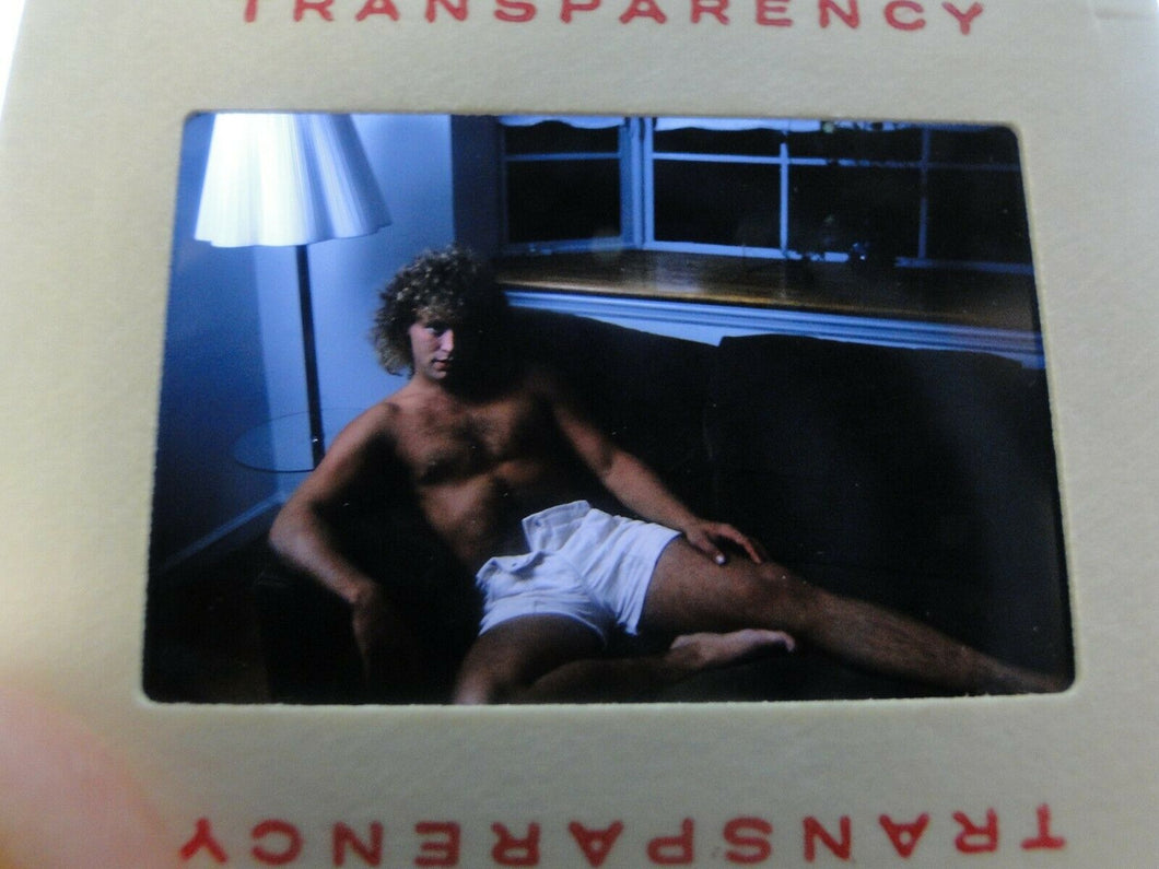 VINTAGE 35MM SLIDE MALE GAY INTEREST BEEFCAKE MUSCLE SEMI NUDE HOT BUFF CF7
