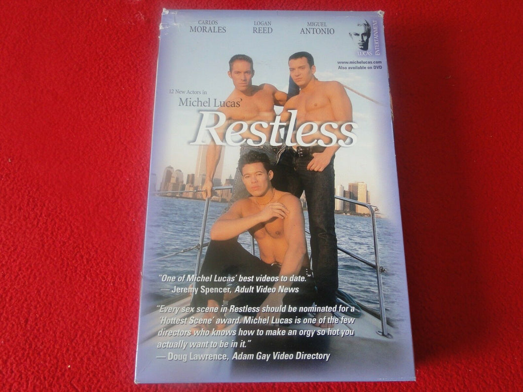 Vintage Adult Erotic Gay Interest VHS Tape Restless Michel Lucas Logan Reed    B