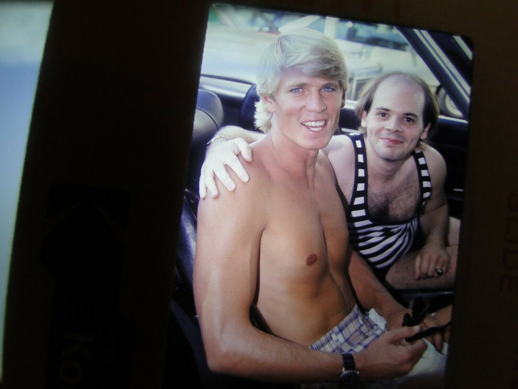 VINTAGE 35MM SLIDE MALE GAY INTEREST BEEFCAKE MUSCLE SEMI NUDE HOT BUFF FB&