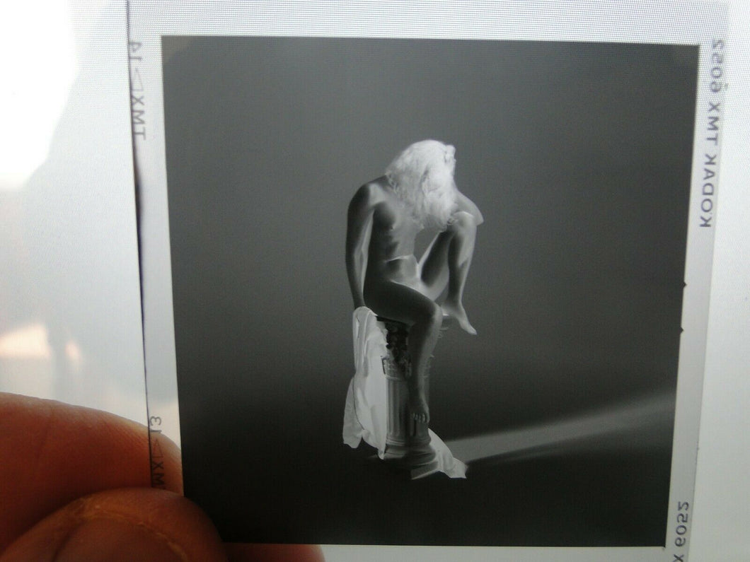 Vintage Semi Nude Woman Artistic Photographic Negative Transparency         GE22