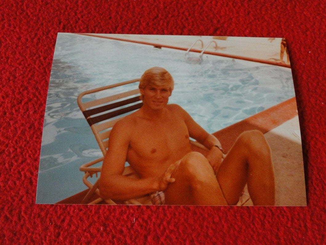 Vintage 18 Year Old + Gay Interest Hot Erotic Sexy Semi Nude Male Photo      B56