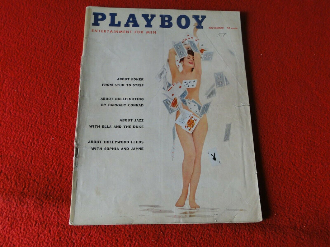 Vintage 18 Year Old + Sexy Erotic Adult Men's Magazine Playboy Nov. 1957    G48E