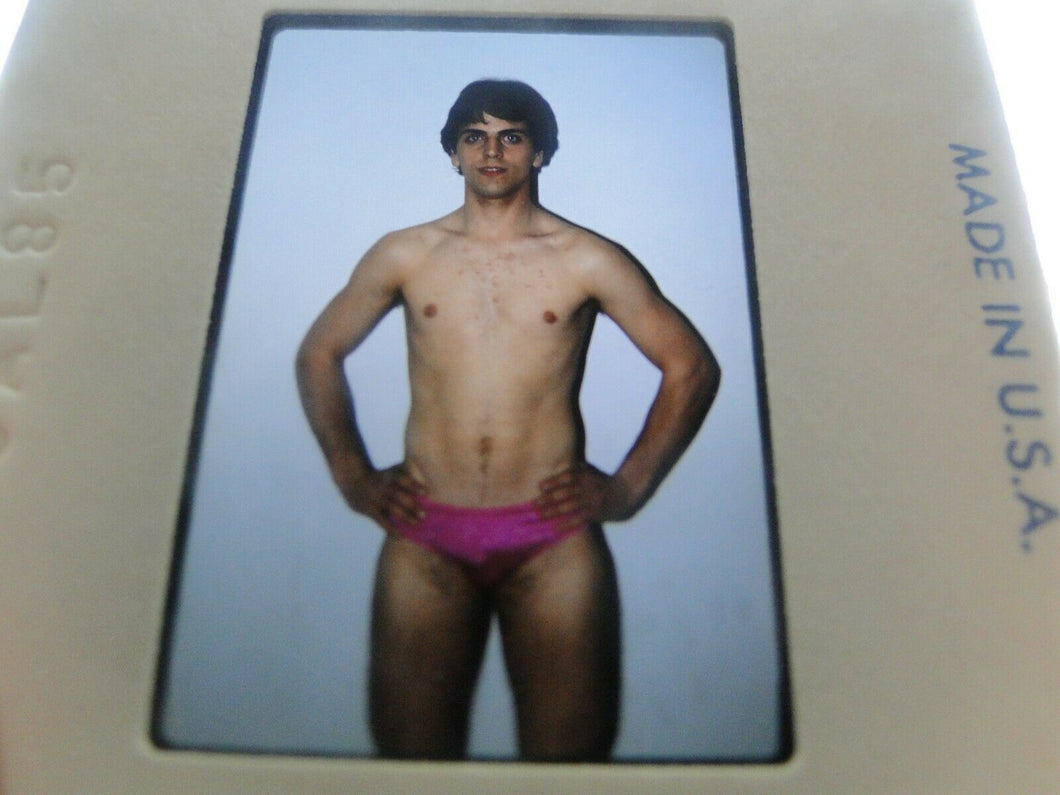 VINTAGE 35MM SLIDE MALE GAY INTEREST BEEFCAKE MUSCLE SEMI NUDE HOT BUFF A95