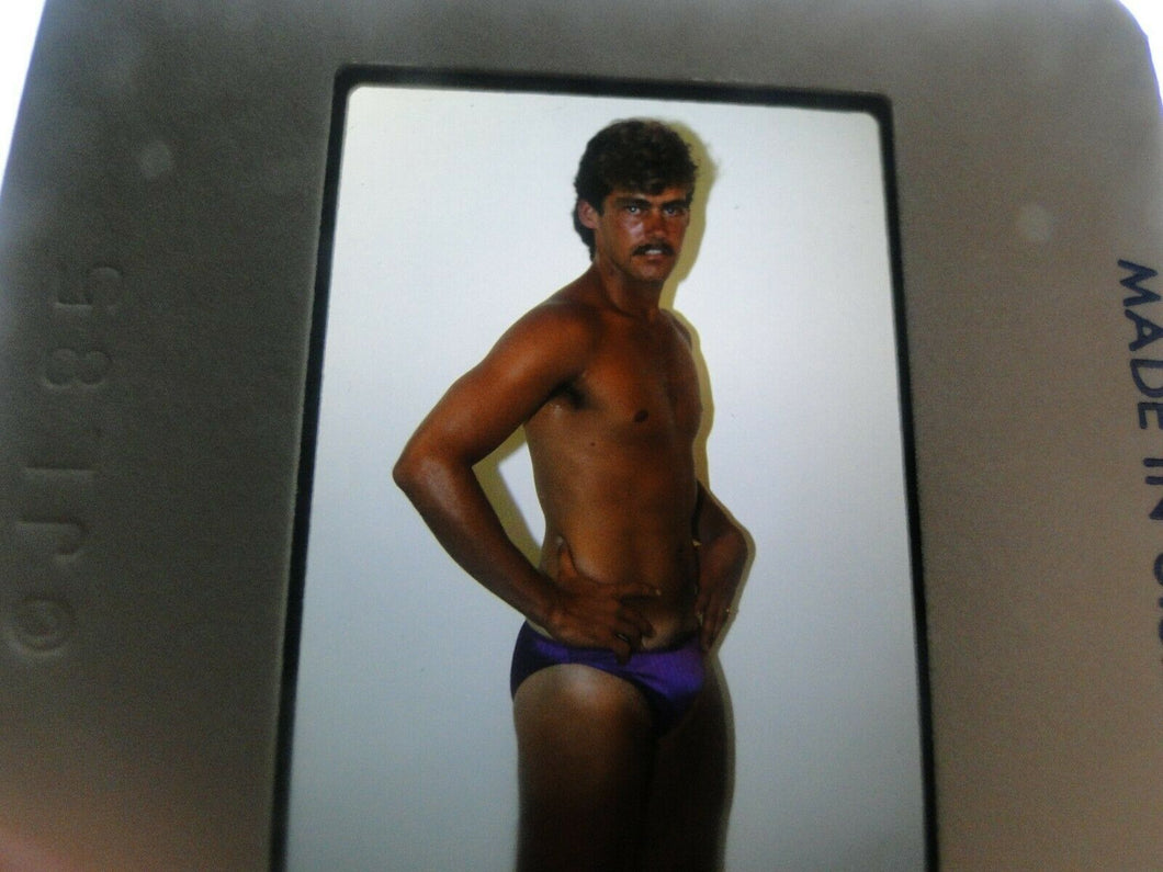 VINTAGE 35MM SLIDE MALE GAY INTEREST BEEFCAKE MUSCLE SEMI NUDE HOT BUFF G10