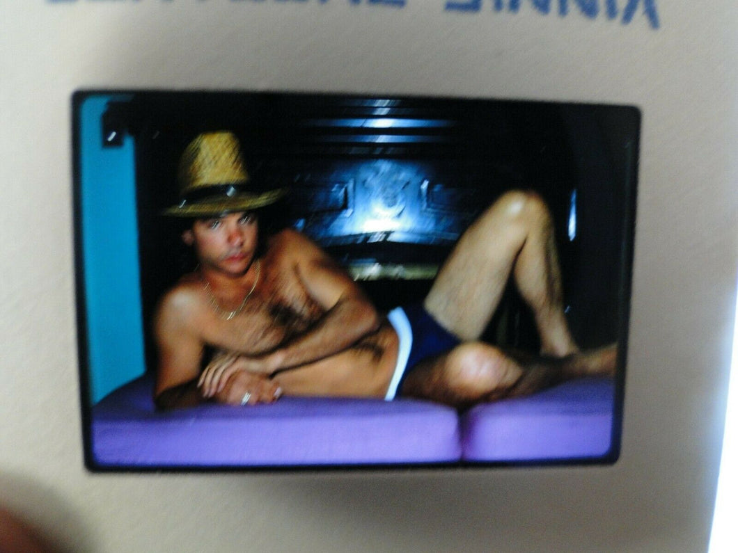 VINTAGE 35MM SLIDE MALE 18 YEAR OLD + GAY INTEREST BEEFCAKE MUSCLE SEMI NUDE  G4