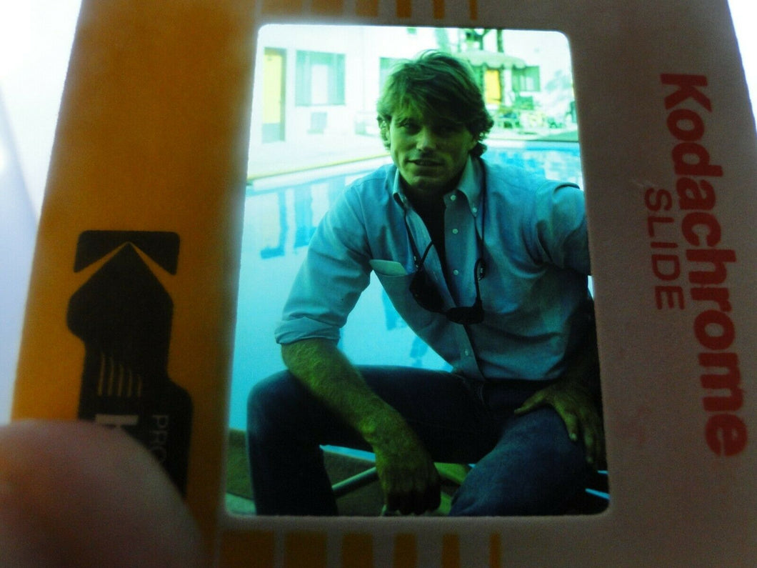 VINTAGE 35MM SLIDE MALE GAY INTEREST BEEFCAKE MUSCLE SEMI NUDE HOT BUFF EL@