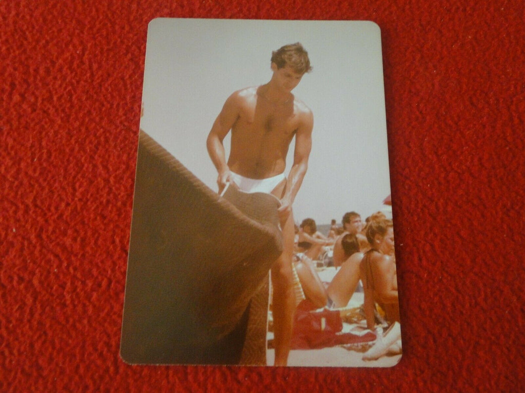 Vintage 18 Year Old + Gay Interest Chippendale Hot Semi Nude Male Photo      A55