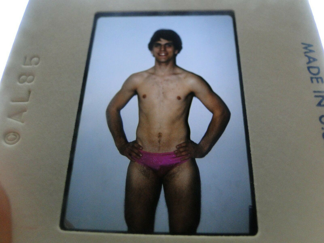 VINTAGE 35MM SLIDE MALE GAY INTEREST BEEFCAKE MUSCLE SEMI NUDE HOT BUFF A95